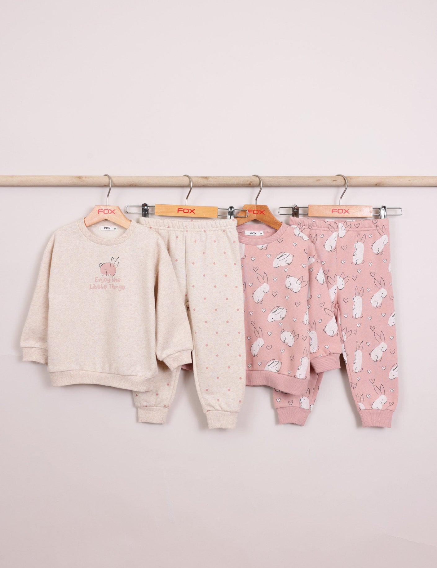 FOX תינוקות בנות אחר מארז 2 פיג'מות פוטר עם הדפס מארז 2 פיג'מות פוטר עם הדפס