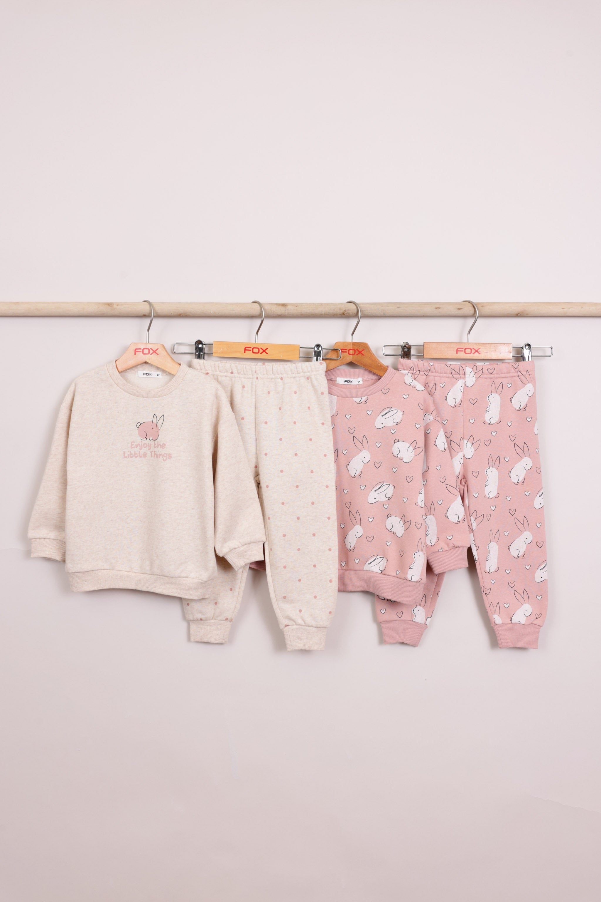 FOX תינוקות בנות אחר מארז 2 פיג'מות פוטר עם הדפס מארז 2 פיג'מות פוטר עם הדפס