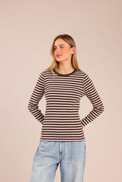חולצת ריב בייסיק עם פסים