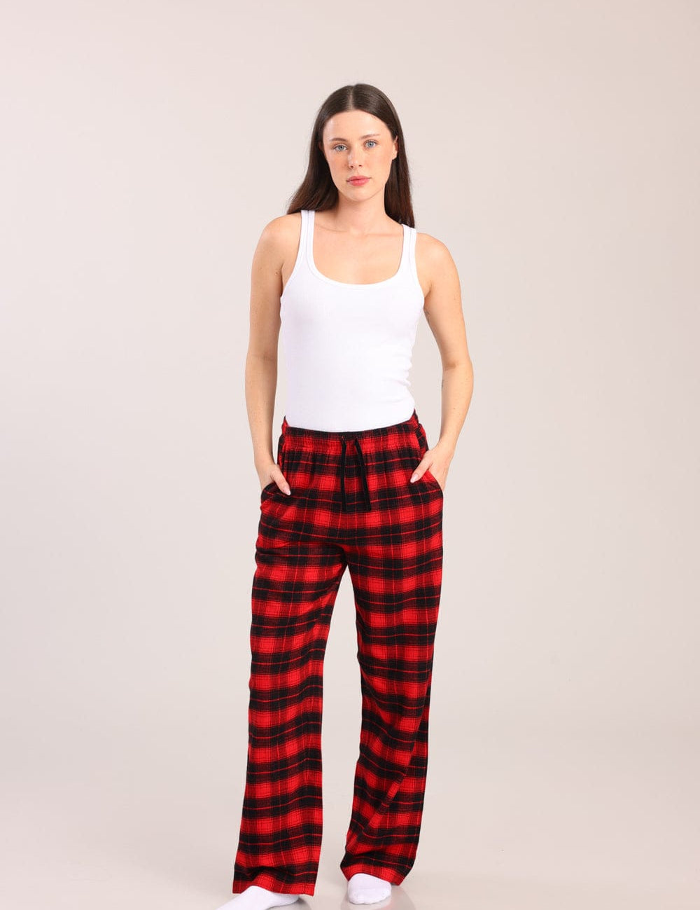 FOX נשים אחר מכנסי פיג'מה פלאנל מכנסי פיג'מה פלאנל