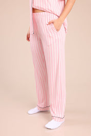 FOX נשים אחר פיג'מה מכופתרת עם פסים פיג'מה מכופתרת עם פסים