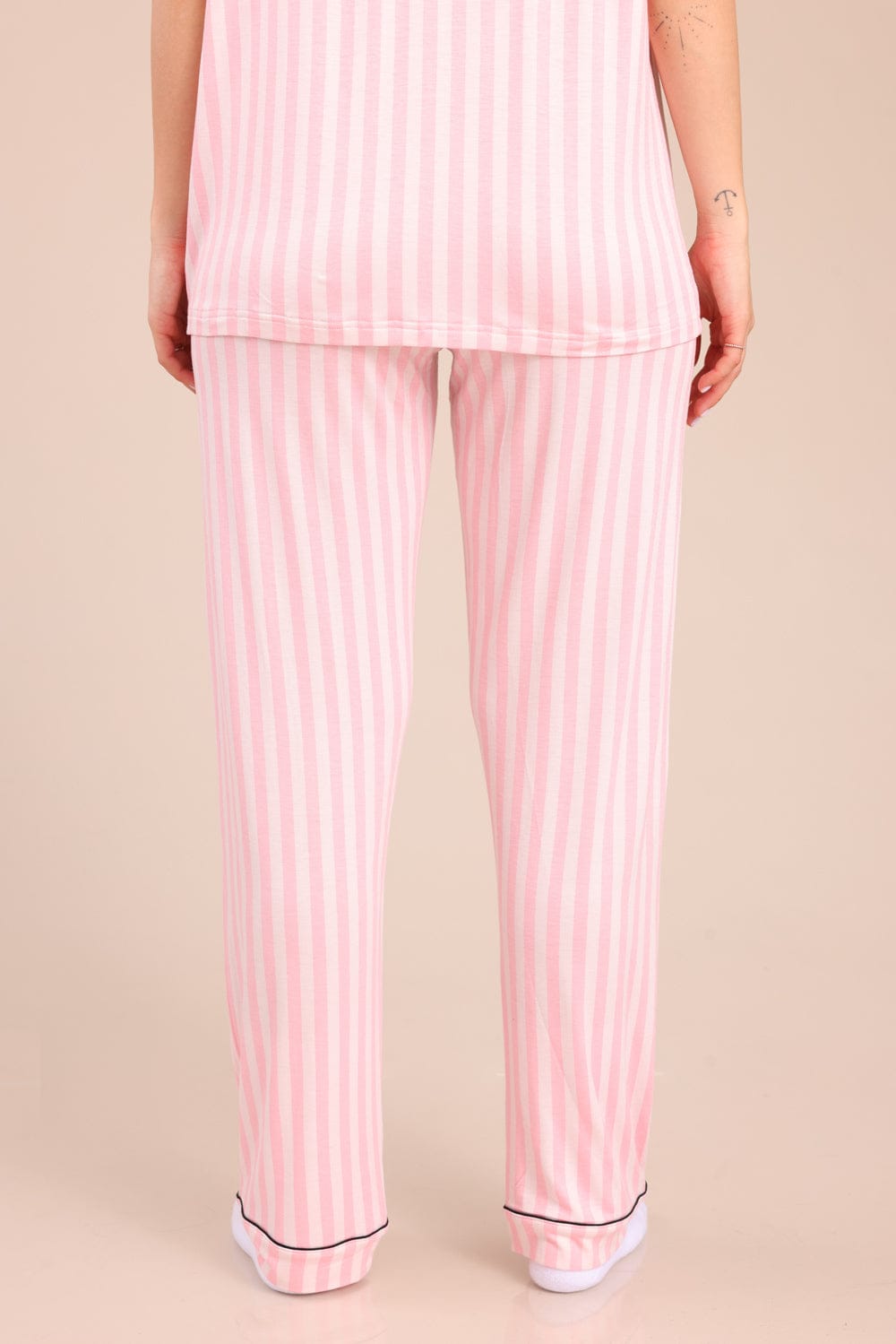 FOX נשים אחר פיג'מה מכופתרת עם פסים פיג'מה מכופתרת עם פסים