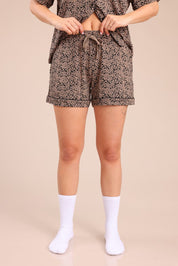 FOX נשים אחר פיג'מה מכופתרת עם הדפס פיג'מה מכופתרת עם הדפס