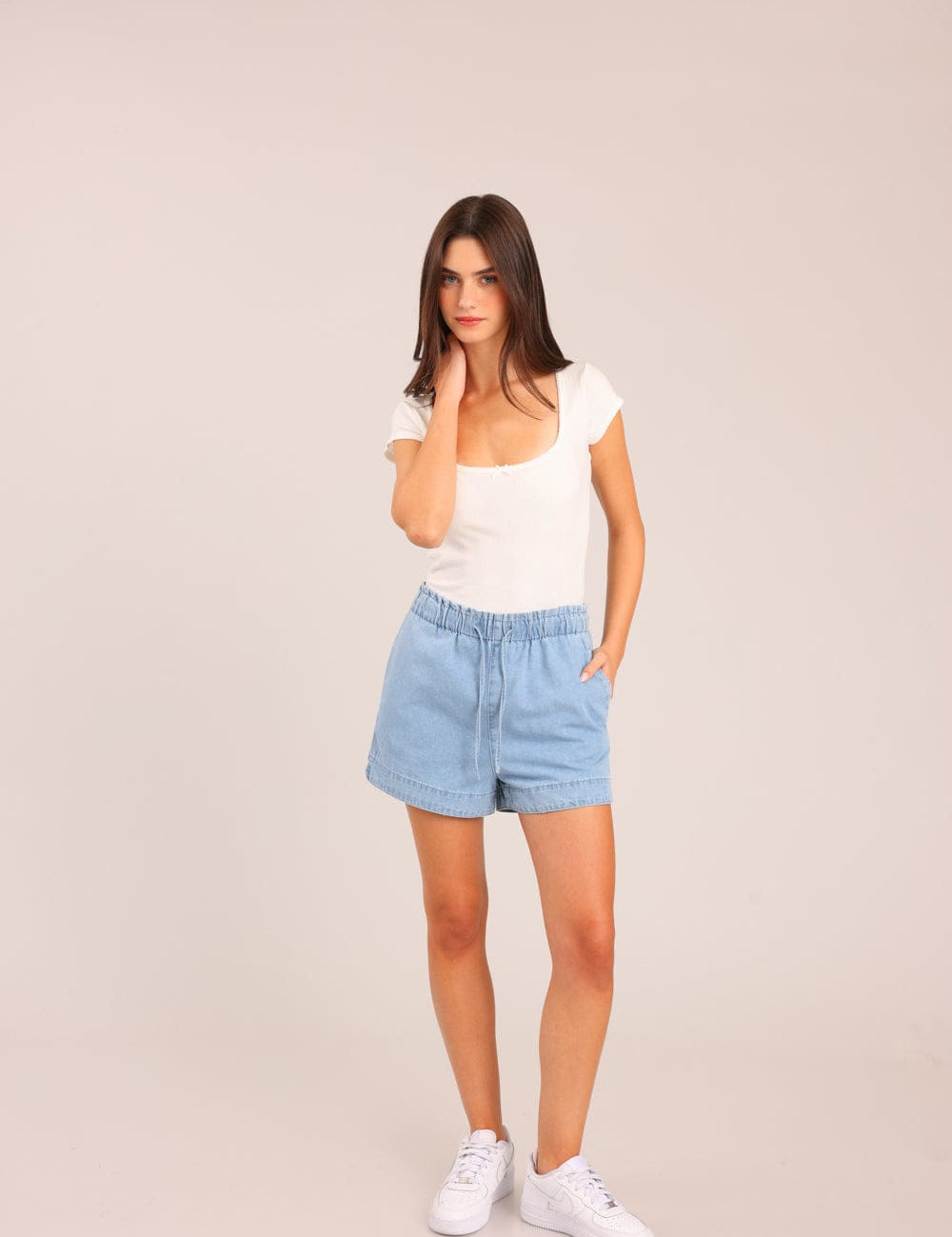 FOX נשים מכנסיים קצרים מכנסי ג'ינס קצרים מכנסי ג'ינס קצרים