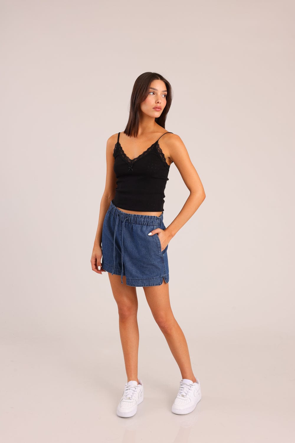 FOX נשים מכנסיים קצרים מכנסי ג'ינס קצרים מכנסי ג'ינס קצרים