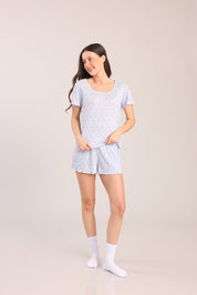 FOX נשים אחר פיג'מה עם הדפס פיג'מה עם הדפס