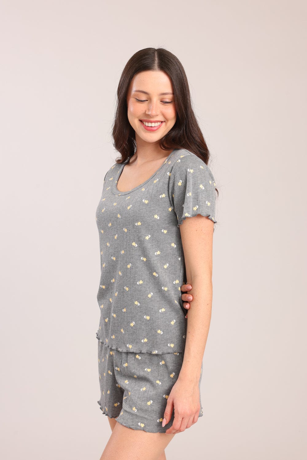 FOX נשים אחר פיג'מה קצרה עם הדפס פיג'מה קצרה עם הדפס