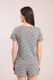 FOX נשים אחר פיג'מה קצרה עם הדפס פיג'מה קצרה עם הדפס