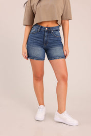 FOX נשים מכנסיים קצרים ג'ינס MOM קצר ג'ינס MOM קצר