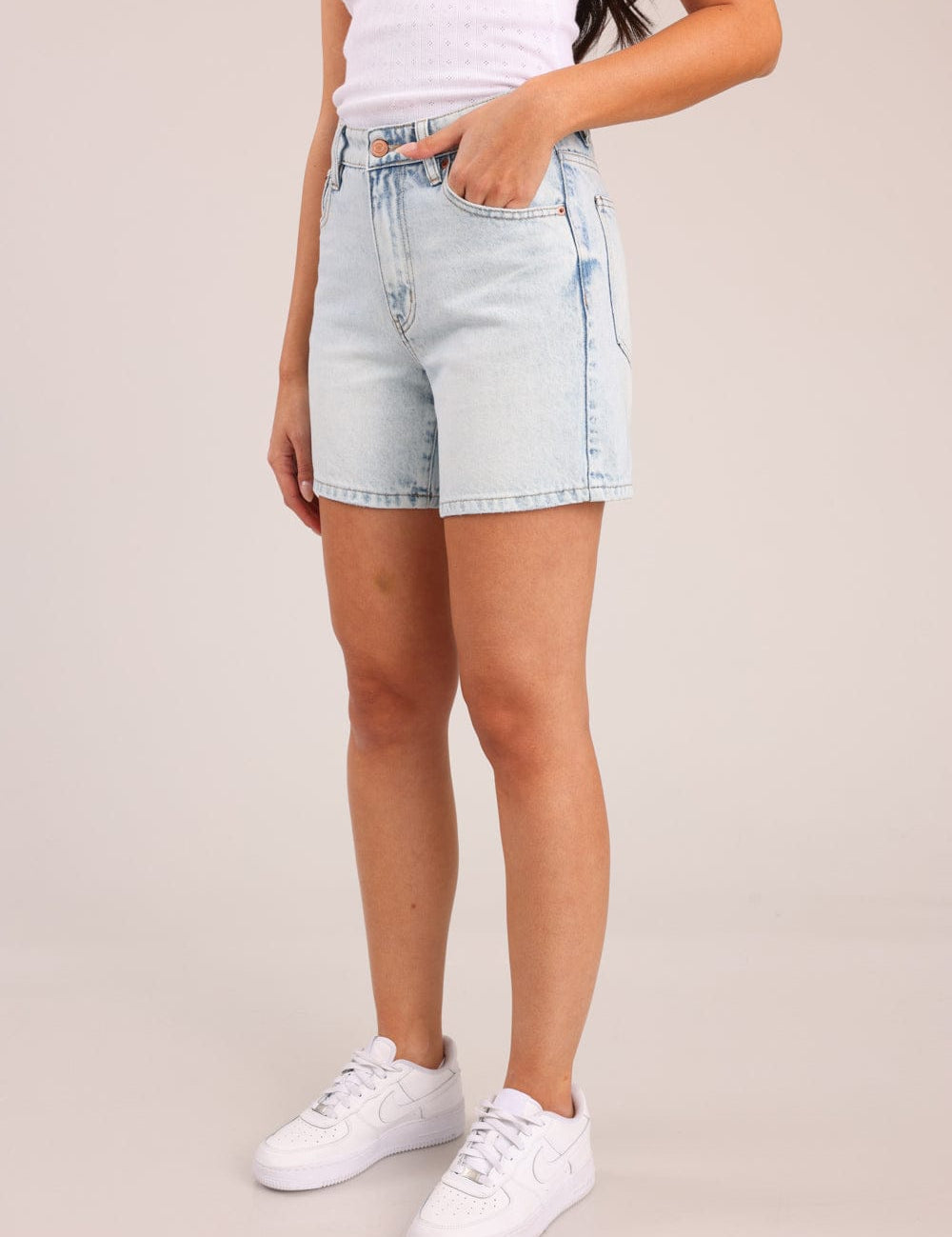 FOX נשים מכנסיים קצרים ג'ינס נשים MOM קצר ג'ינס נשים MOM קצר