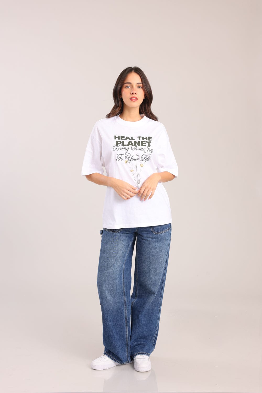 FOX נשים חולצה חולצה עם הדפס חולצה עם הדפס