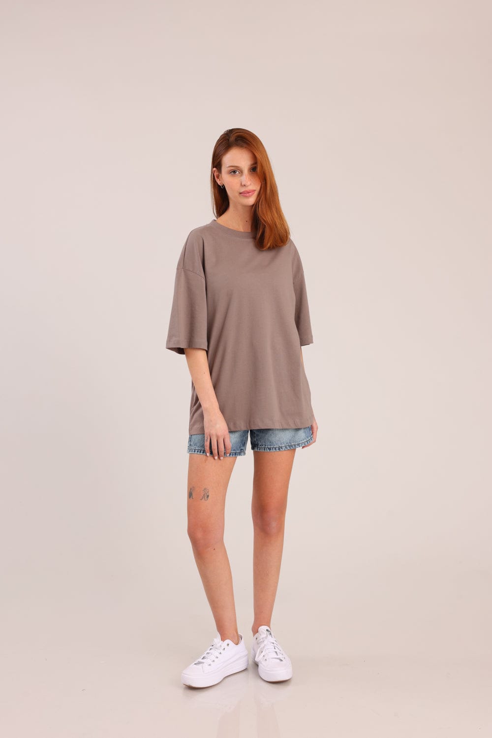 FOX FOX חולצה קצרה חולצת בייסיק אוברסייז חולצת בייסיק אוברסייז