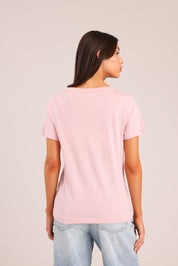 FOX נשים חולצה קצרה חולצת בייסיק חולצת בייסיק