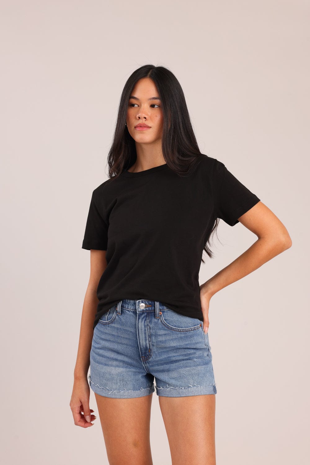 FOX נשים חולצה חולצת טישרט בייסיק עם צווארון עגול FOX | חולצת בייסיק | קנה עכשיו