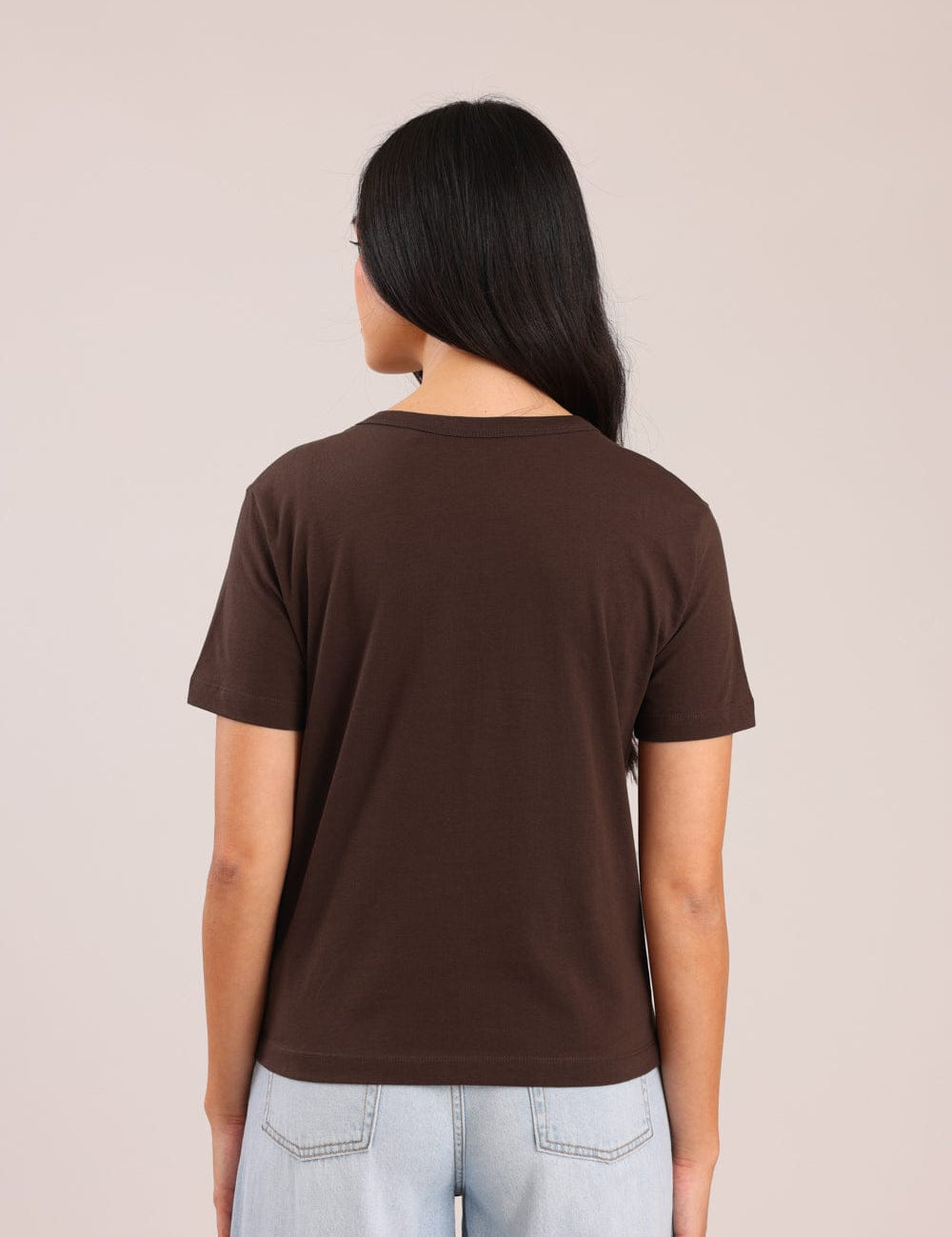 FOX FOX חולצה קצרה חולצת טישרט בייסיק עם צווארון עגול חולצת טישרט בייסיק עם צווארון עגול