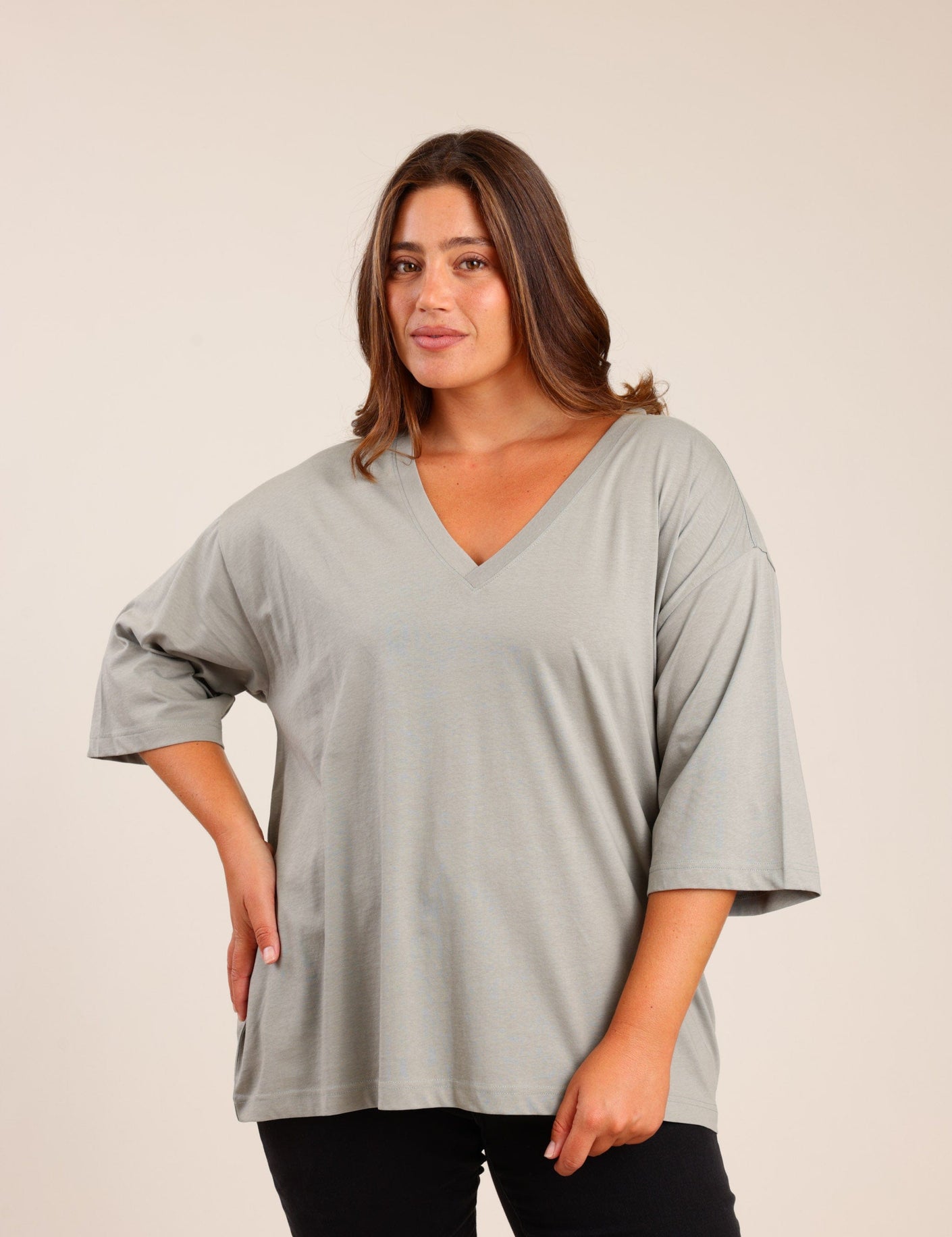 FOX פלאס נשים חולצה חולצה  | PLUS SIZE חולצה  | PLUS SIZE