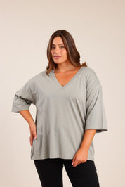 FOX פלאס נשים חולצה חולצה  | PLUS SIZE חולצה  | PLUS SIZE