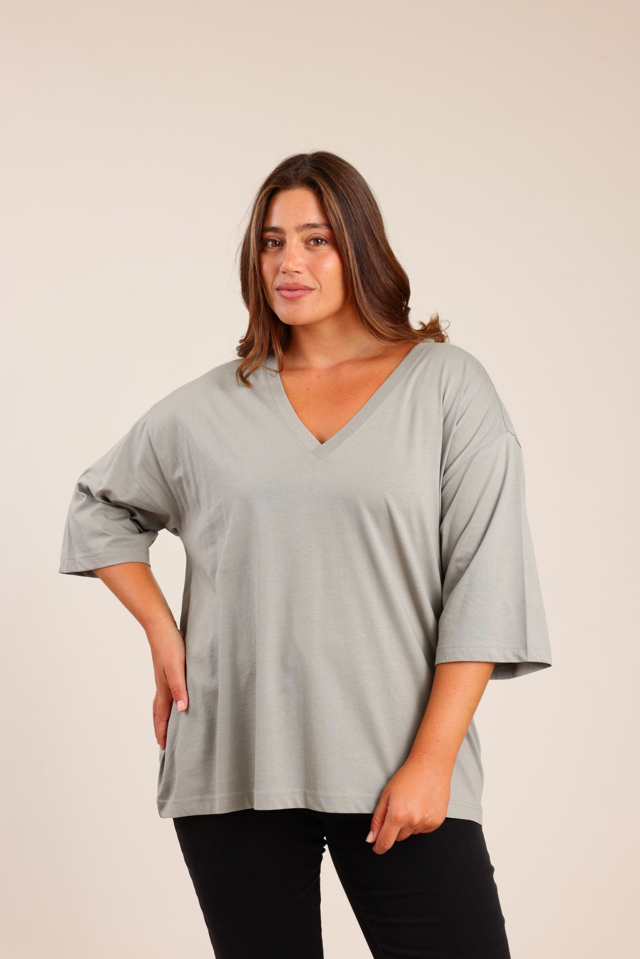 FOX פלאס נשים חולצה חולצה  | PLUS SIZE חולצה  | PLUS SIZE