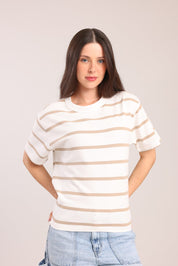 FOX נשים חולצה חולצה עם פסים חולצה עם פסים