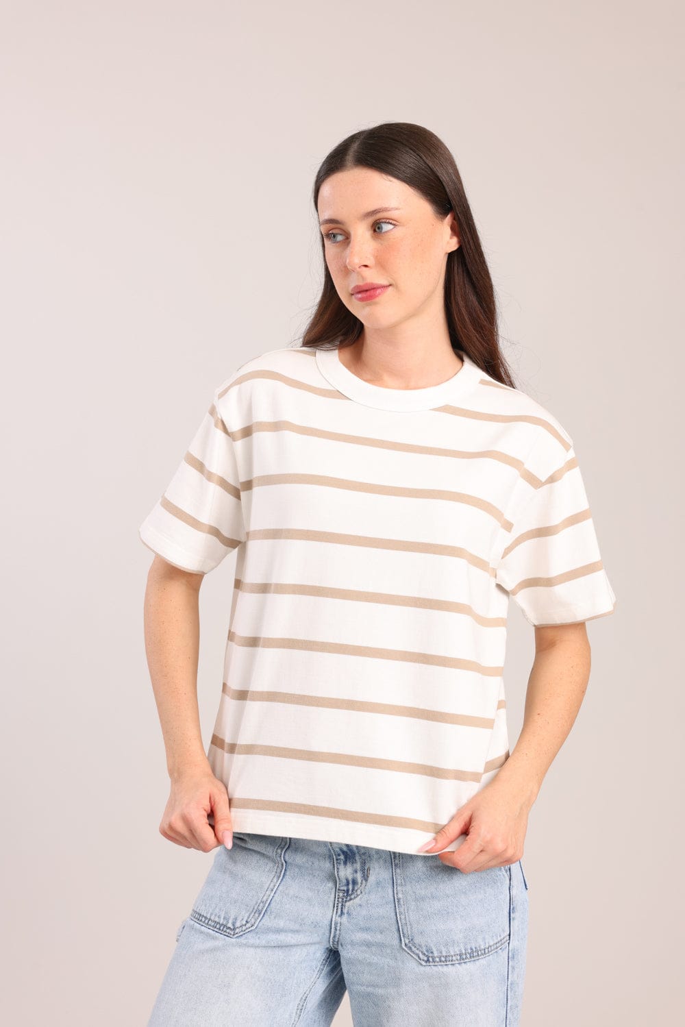 FOX נשים חולצה חולצה עם פסים חולצה עם פסים