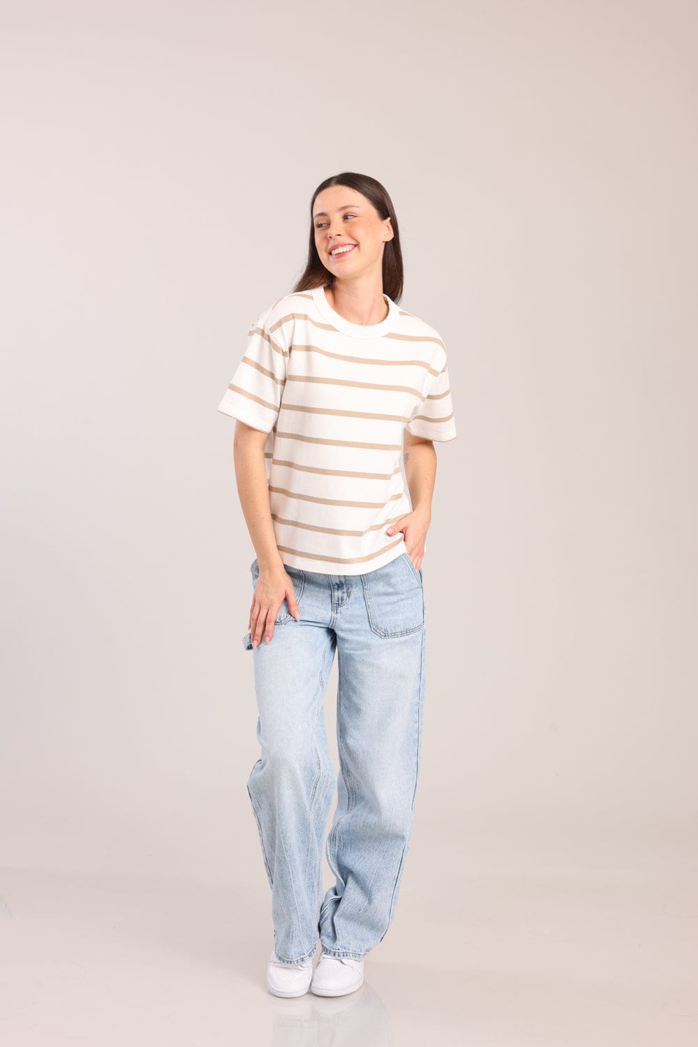 FOX נשים חולצה חולצה עם פסים חולצה עם פסים