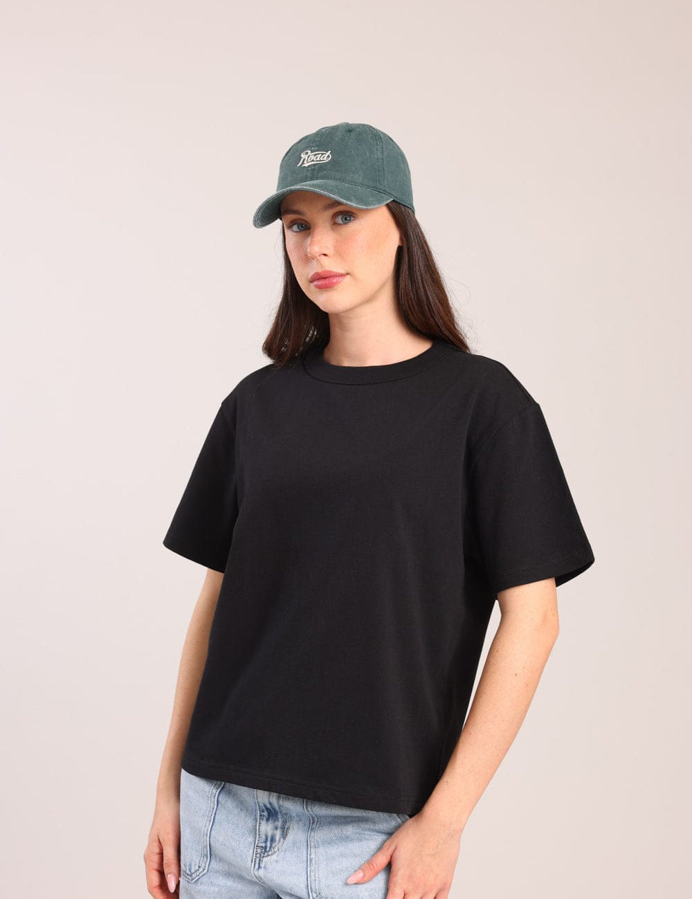 FOX נשים חולצה חולצה אוברסייז חלקה חולצה אוברסייז חלקה