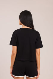 FOX נשים חולצה חולצת נשים V חלקה חולצת נשים V חלקה