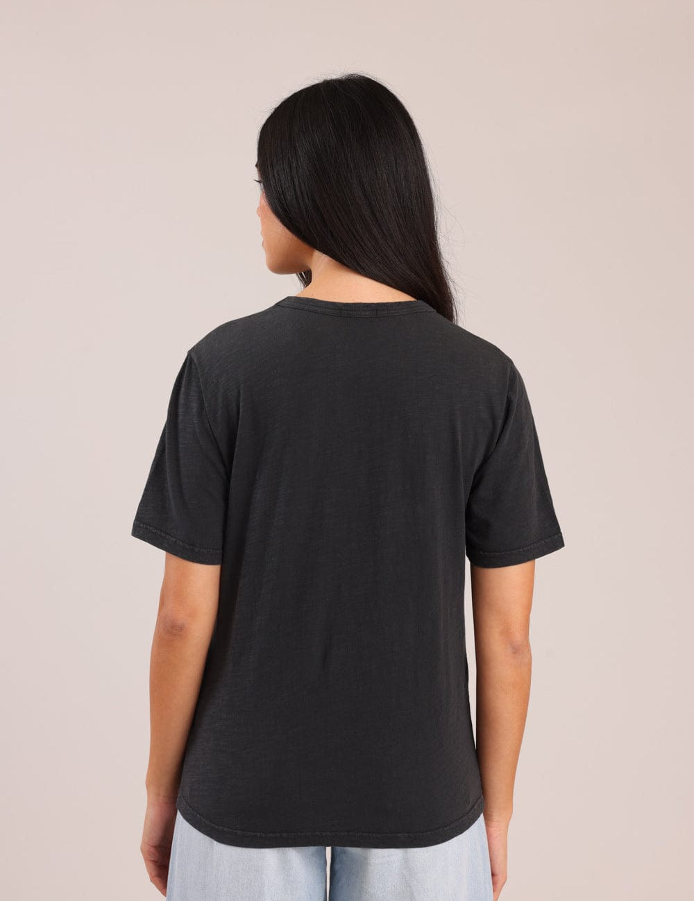 FOX נשים חולצה קצרה חולצת טריקו צווארון עגול חולצת טריקו צווארון עגול