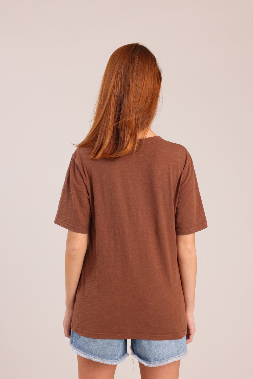 FOX נשים חולצה קצרה חולצת טריקו צווארון עגול חולצת טריקו צווארון עגול