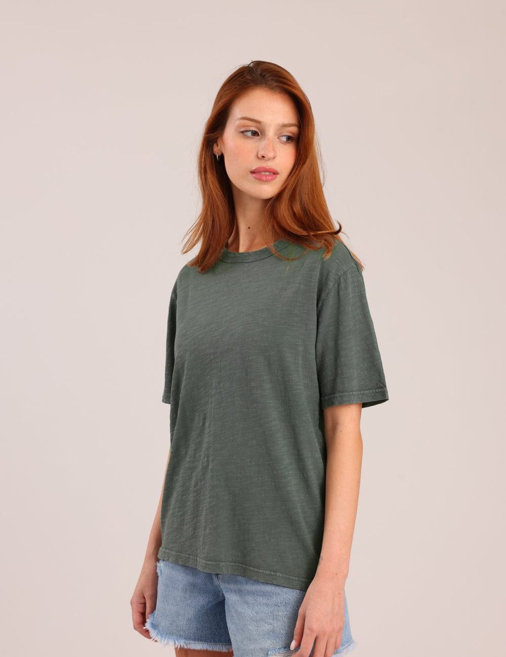 FOX נשים חולצה קצרה חולצת טריקו צווארון עגול חולצת טריקו צווארון עגול