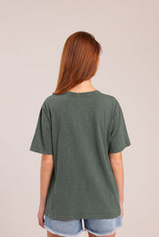 FOX נשים חולצה קצרה חולצת טריקו צווארון עגול חולצת טריקו צווארון עגול