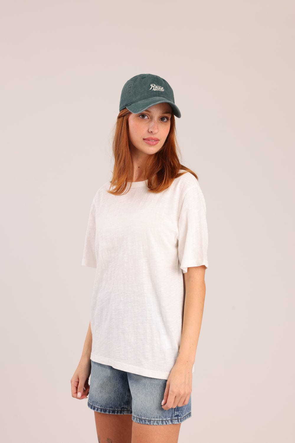 FOX נשים חולצה קצרה חולצת טריקו קצרה חלקה חולצת טריקו קצרה חלקה