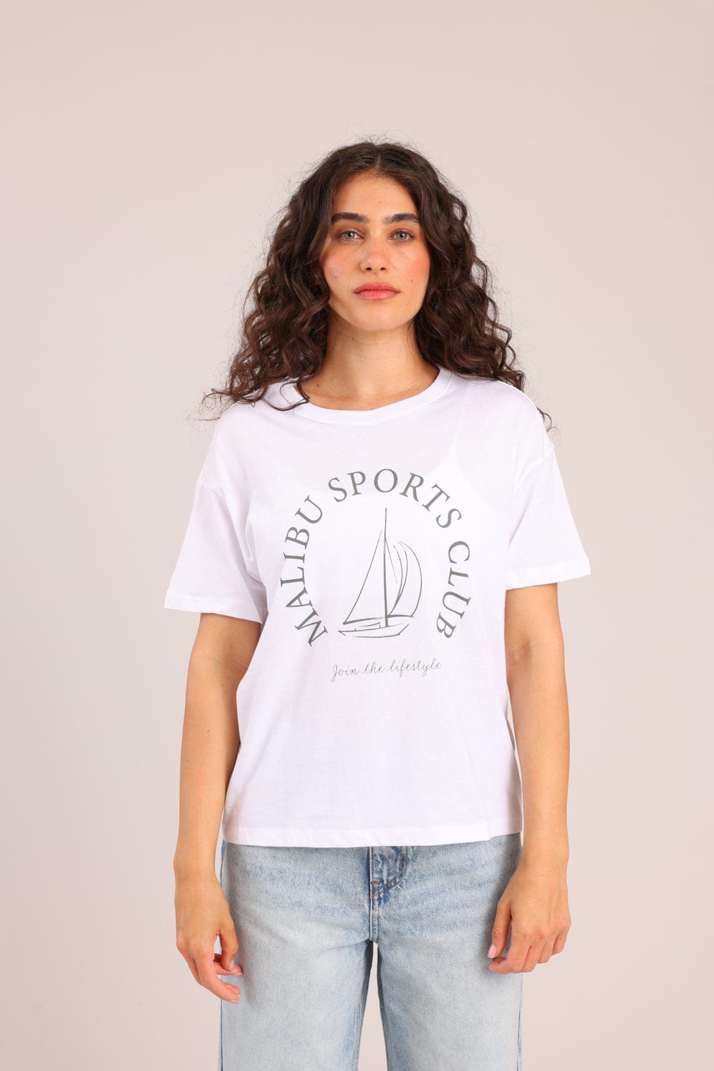 FOX נשים חולצה קצרה חולצה עם הדפס חולצה עם הדפס