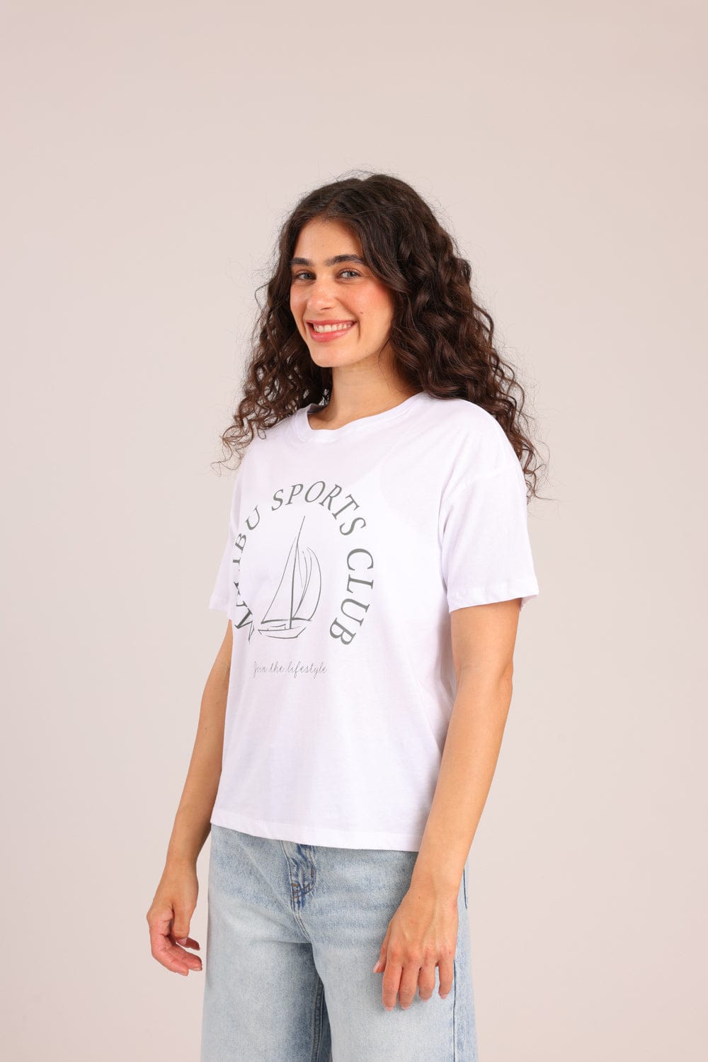 FOX נשים חולצה קצרה חולצה עם הדפס חולצה עם הדפס