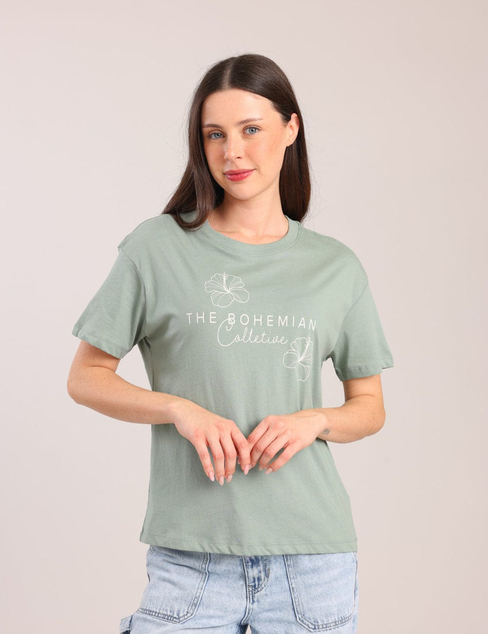 FOX נשים חולצה חולצת טישרט עם הדפס חולצת טישרט עם הדפס