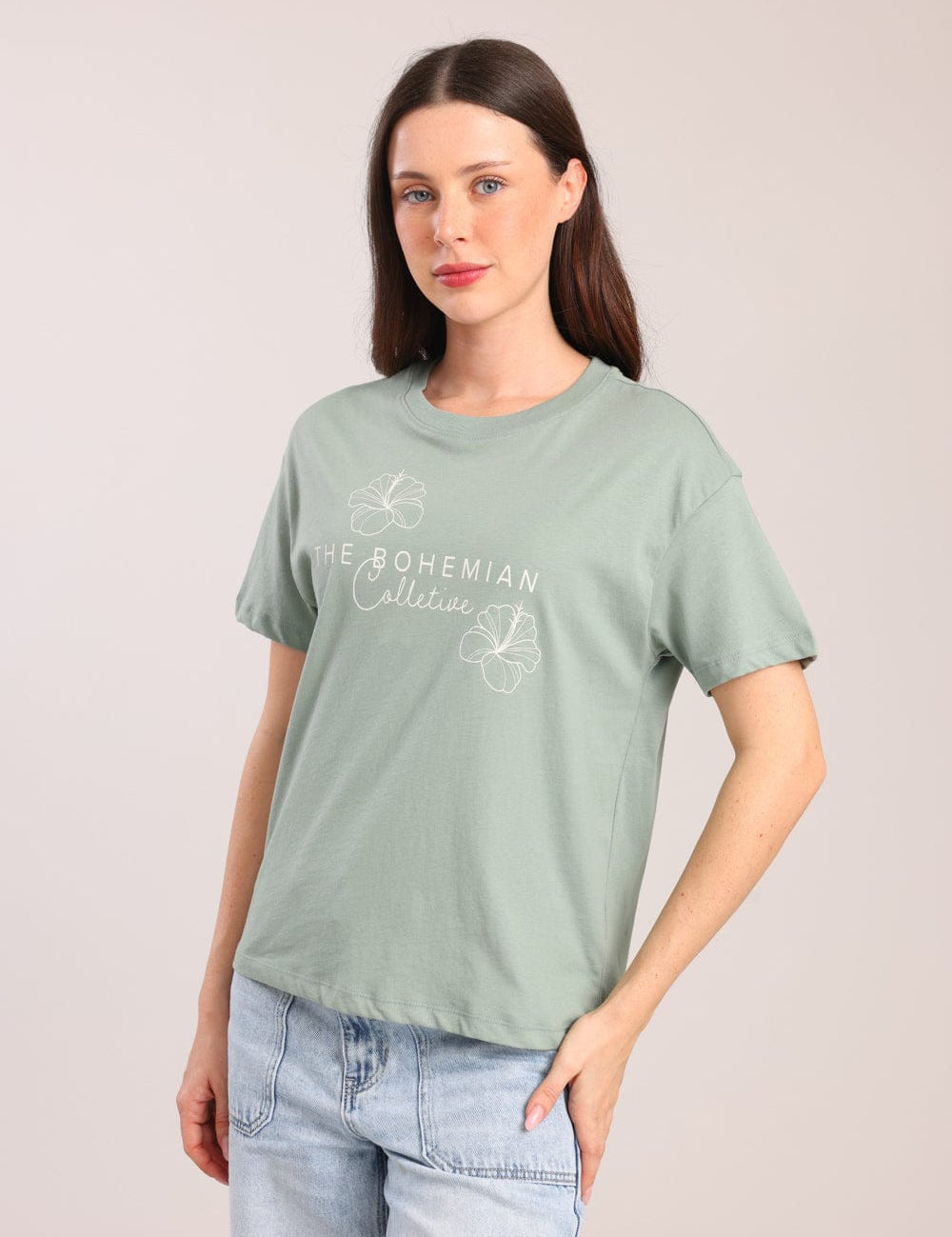 FOX נשים חולצה חולצת טישרט עם הדפס חולצת טישרט עם הדפס