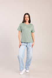 FOX נשים חולצה חולצת טישרט עם הדפס חולצת טישרט עם הדפס