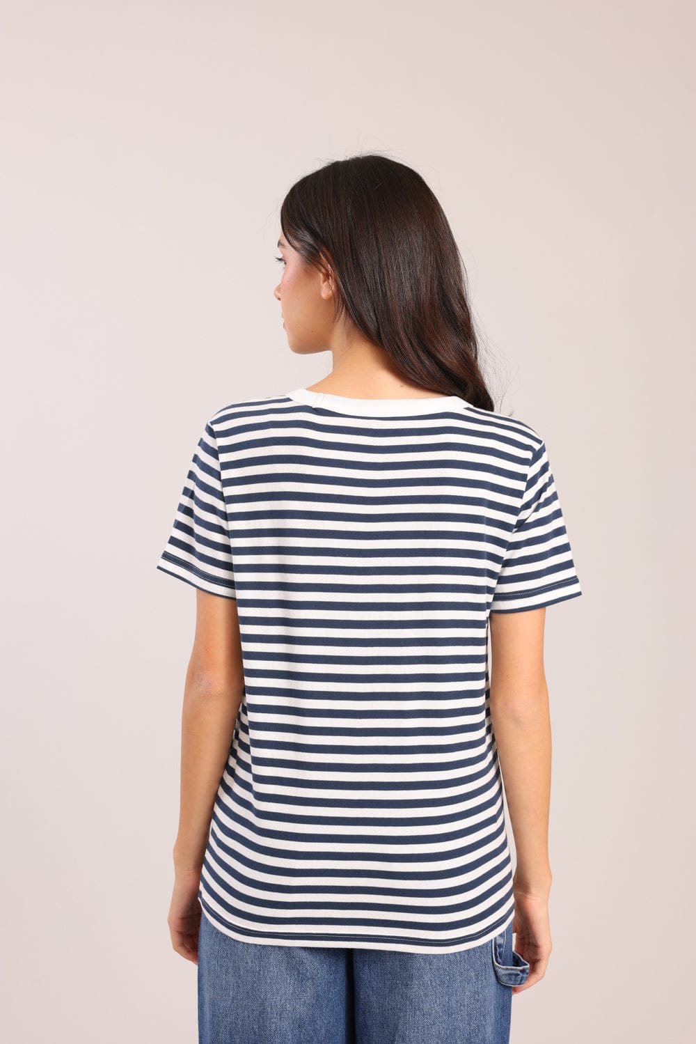 FOX נשים חולצה טישרט נשים צווארון V טישרט נשים צווארון V