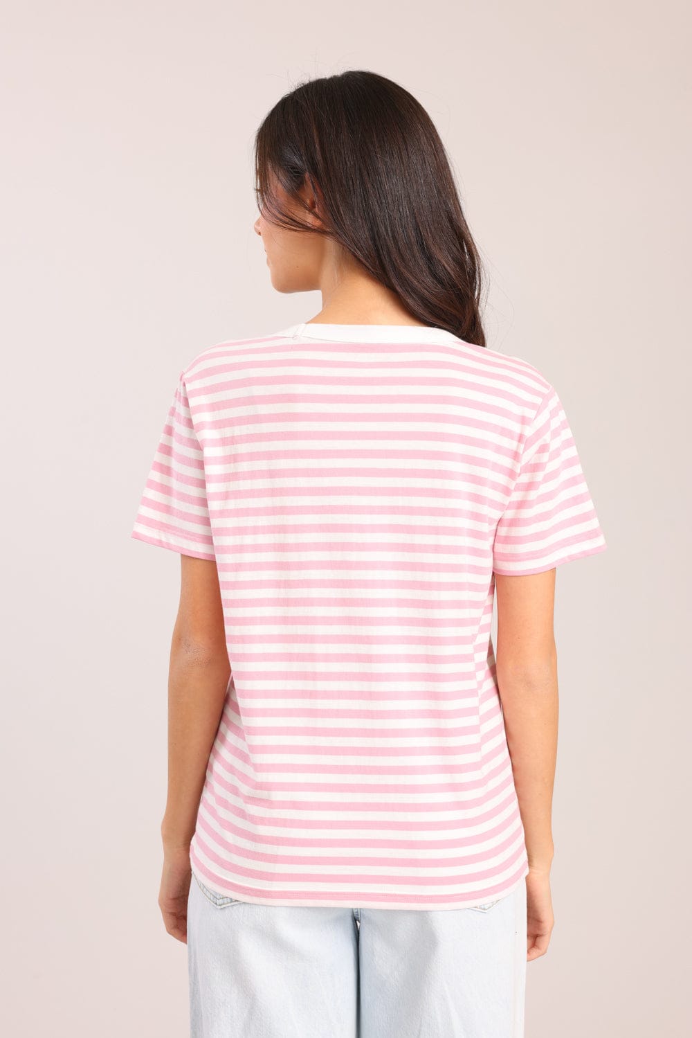 FOX נשים חולצה טישרט נשים צווארון V טישרט נשים צווארון V