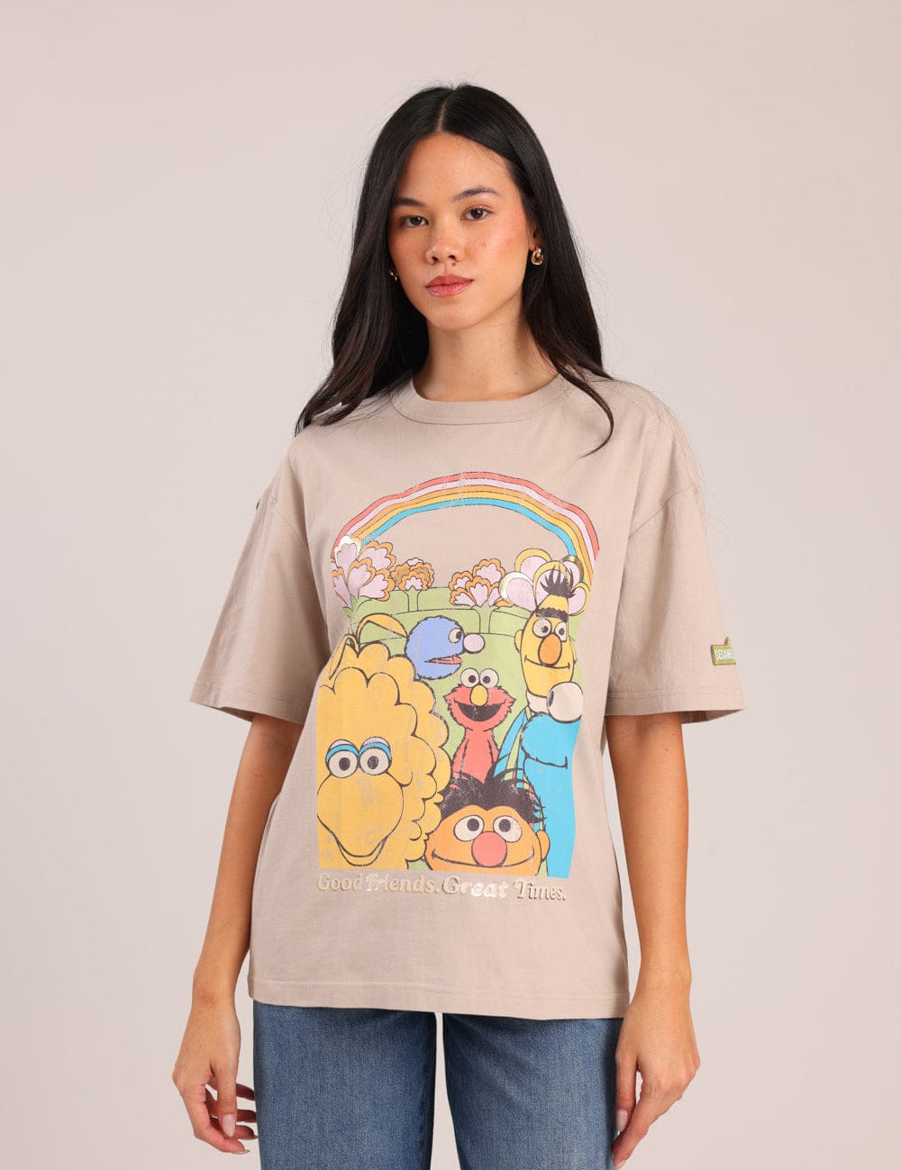 FOX נשים חולצה קצרה חולצה ממותגת רחוב סומסום חולצה ממותגת רחוב סומסום