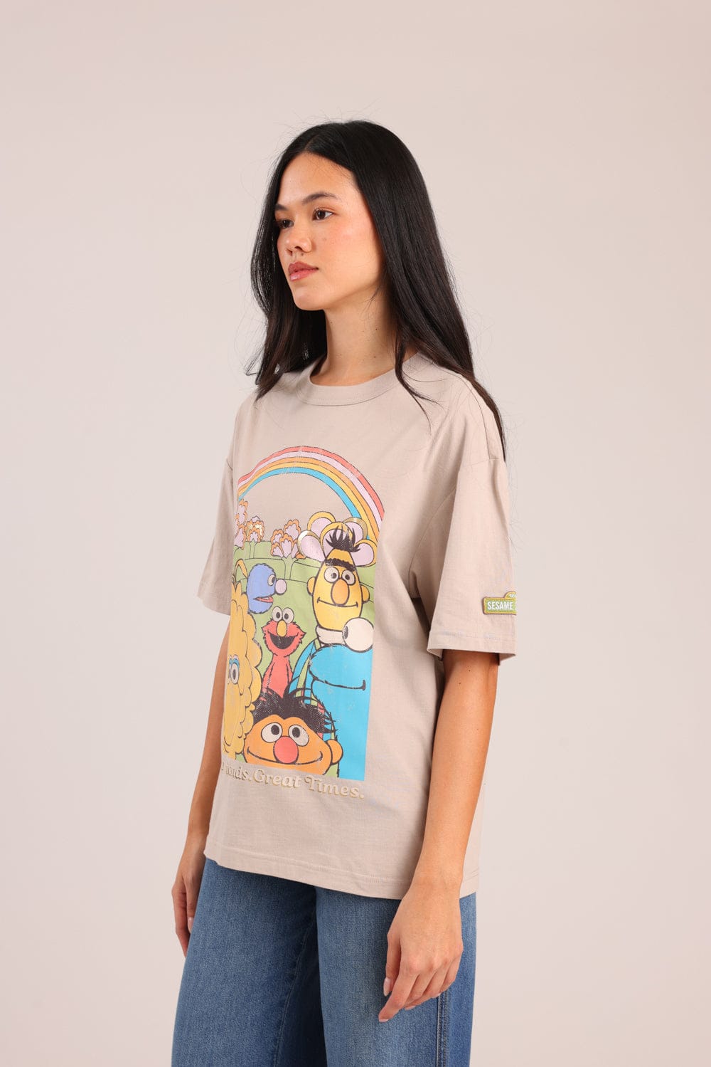 FOX נשים חולצה קצרה חולצה ממותגת רחוב סומסום חולצה ממותגת רחוב סומסום