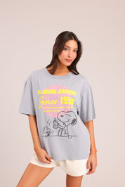 FOX נשים חולצה קצרה חולצה ממותגת סנופי חולצה ממותגת סנופי