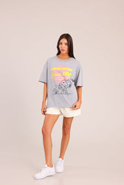 FOX נשים חולצה קצרה חולצה ממותגת סנופי חולצה ממותגת סנופי