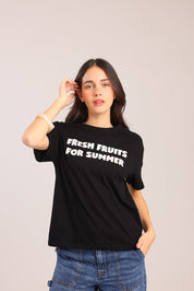 FOX נשים חולצה טישרט נשים עם הדפס טישרט נשים עם הדפס