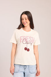 FOX נשים חולצה חולצת טריקו עם הדפס חולצת טריקו עם הדפס