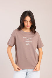 FOX נשים חולצה חולצת טישרט עם הדפס חולצת טישרט עם הדפס