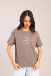 FOX נשים חולצה חולצת טישרט עם הדפס חולצת טישרט עם הדפס