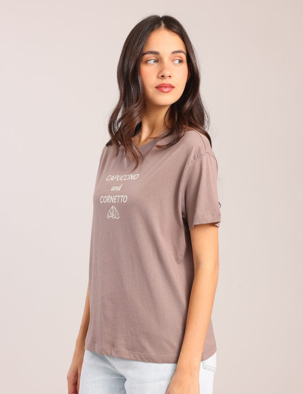 FOX נשים חולצה חולצת טישרט עם הדפס חולצת טישרט עם הדפס