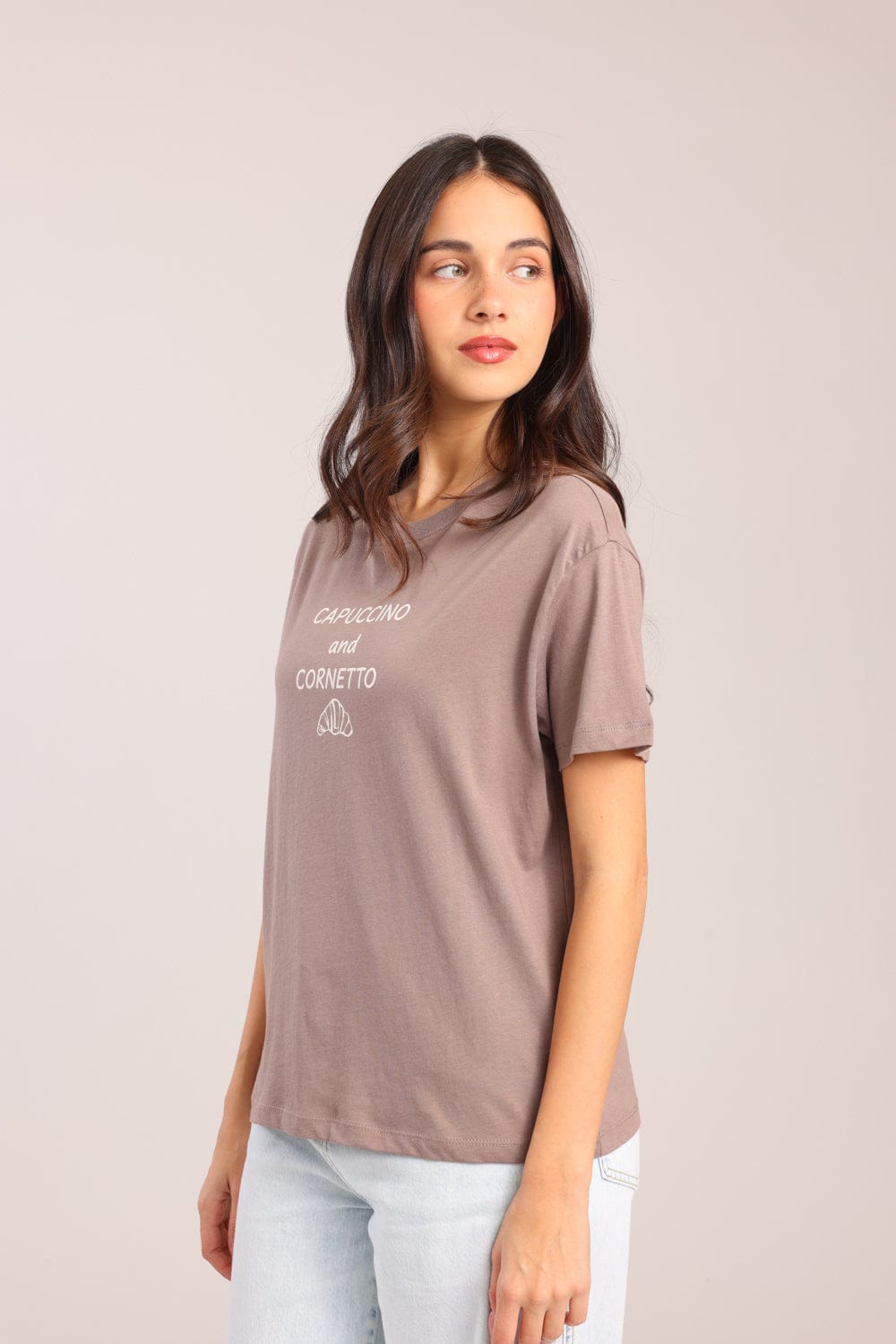 FOX נשים חולצה חולצת טישרט עם הדפס חולצת טישרט עם הדפס