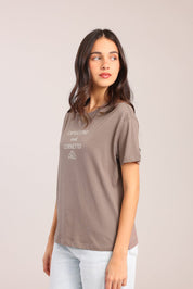 FOX נשים חולצה חולצת טישרט עם הדפס חולצת טישרט עם הדפס